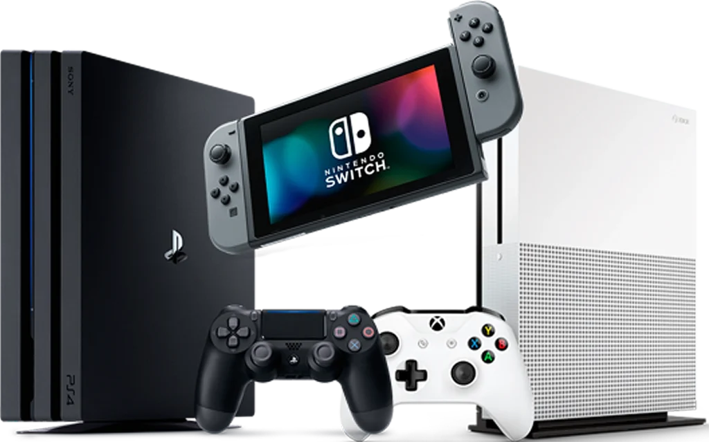 PlayStation, Xbox, and Nintendo game consoles