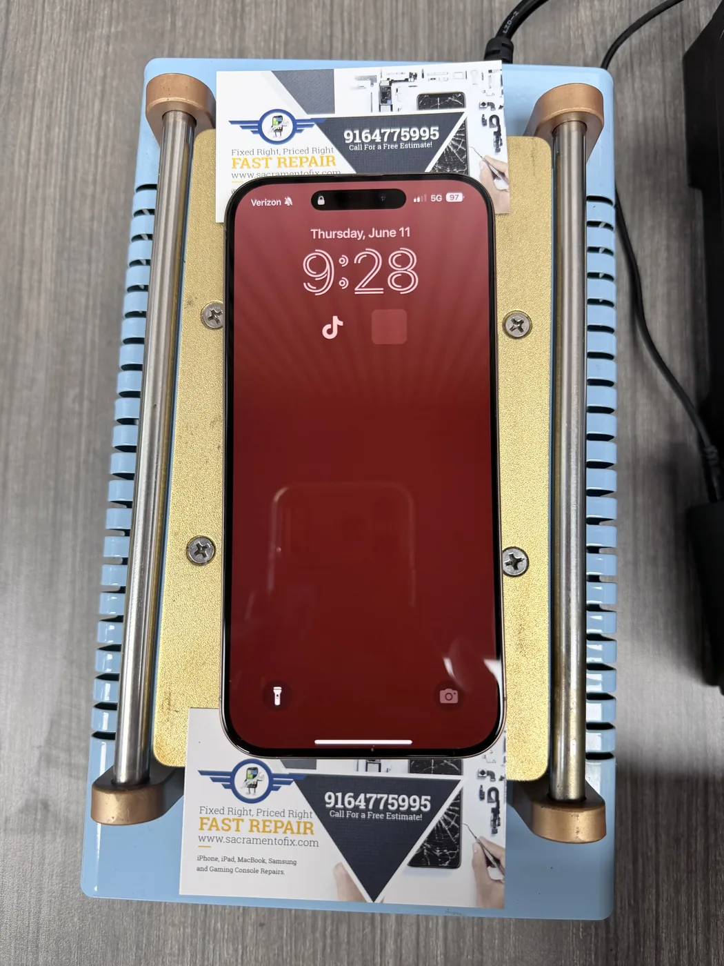 iPhone 16 Pro Max screen repair completed in Sacramento